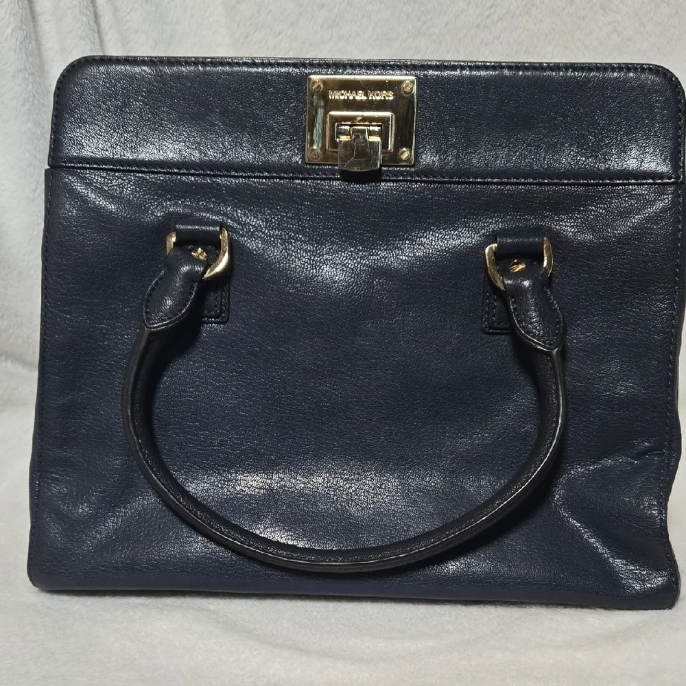 Michael Kors Vintage Satchel Gold MK HDWR Classic Elegance SOFT Leather
